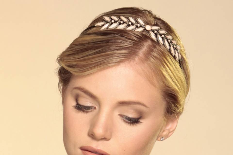 Soft makeup and bridal updo