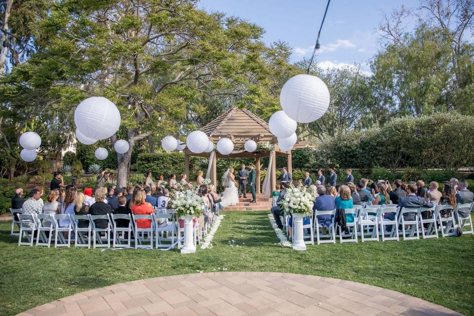 Ceremony in the garden.