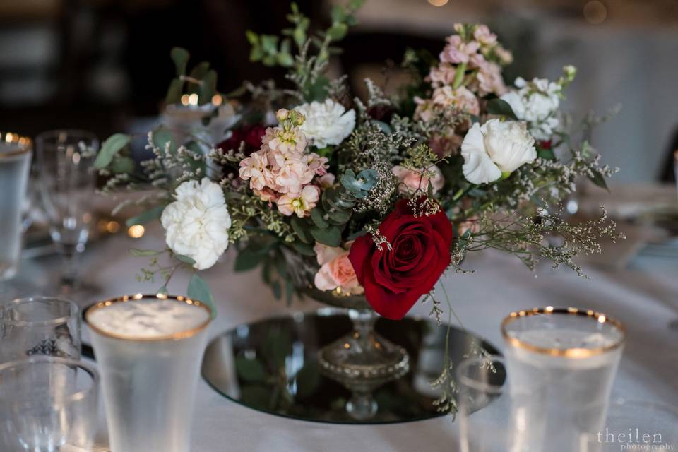 Winter Wedding Centerpiece by Anything's Possible Events
