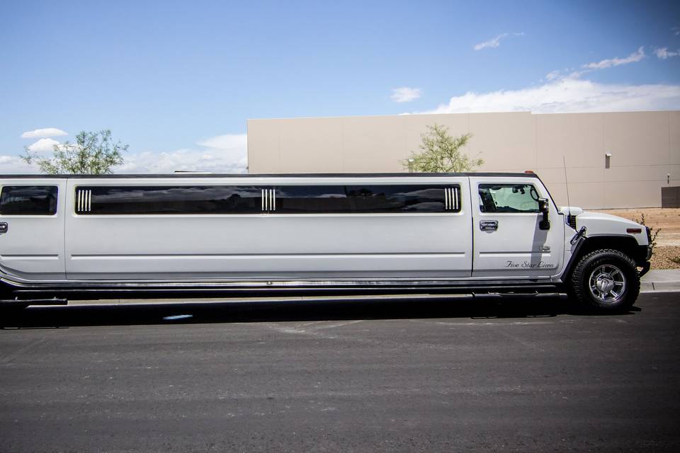 Hummer h2 stretch limo side view