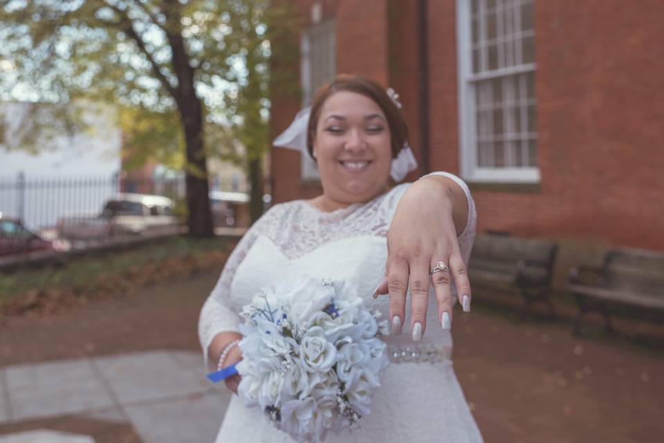 A proud bride