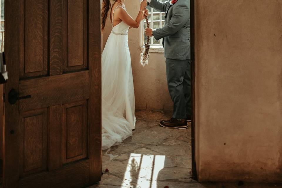 Ringing the bell at the Chapel