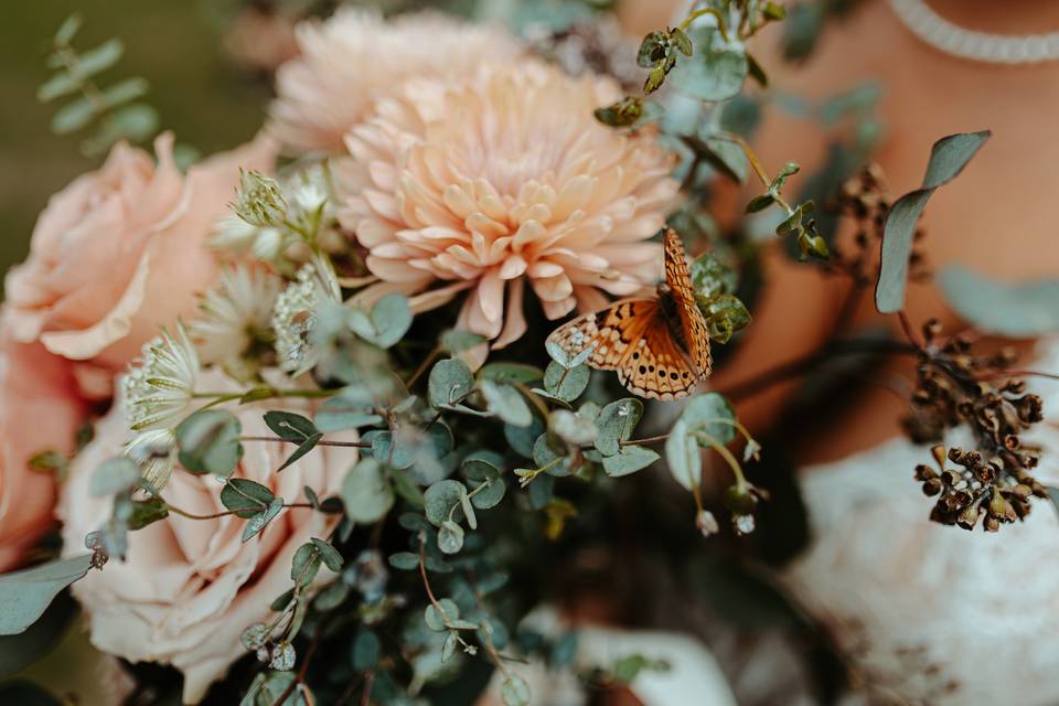 Monarchs love bridal bouquets!