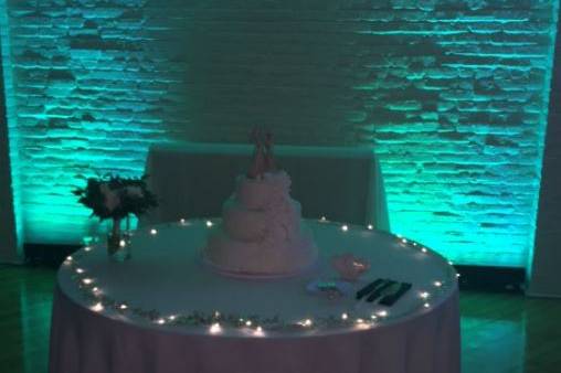 Cake Table Uplighting