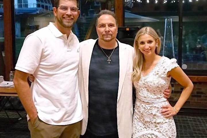 Celebrating with the happy couple