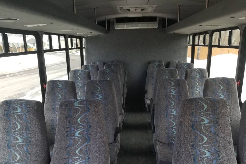 20 passenger bus interior