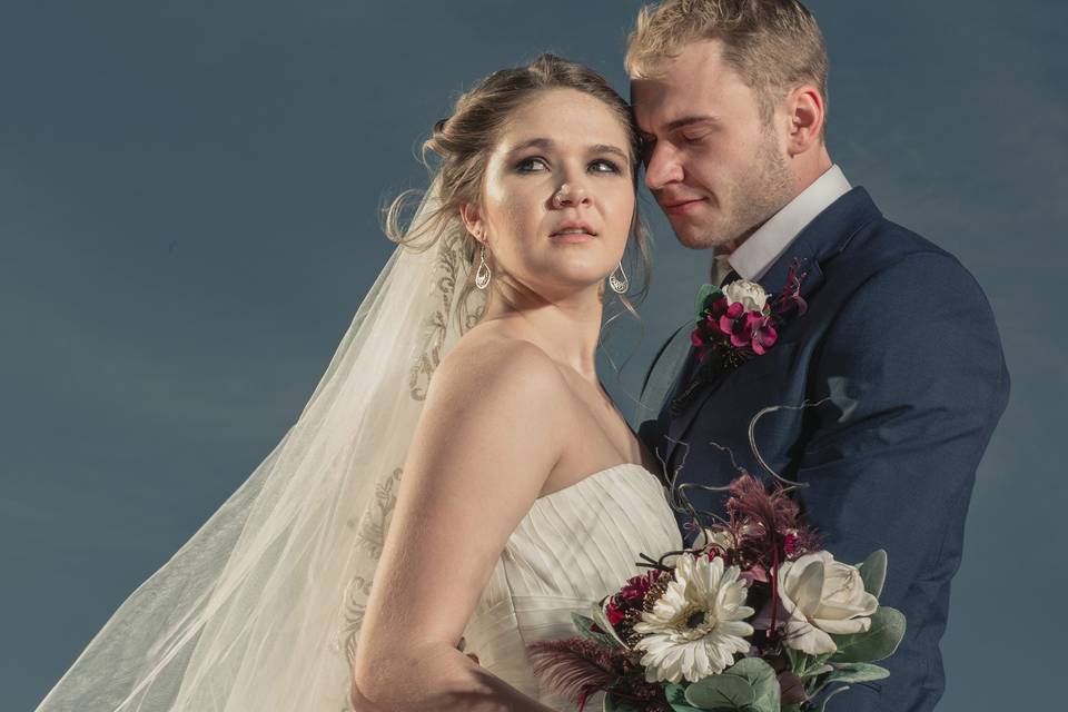 Wedding day at the desert
