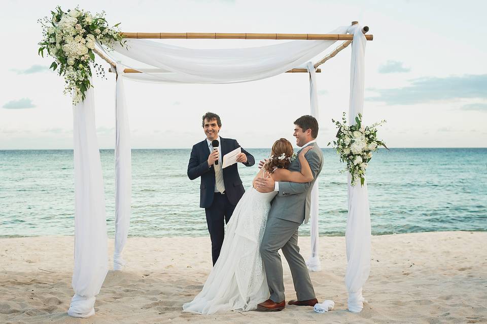 Beachfront wedding