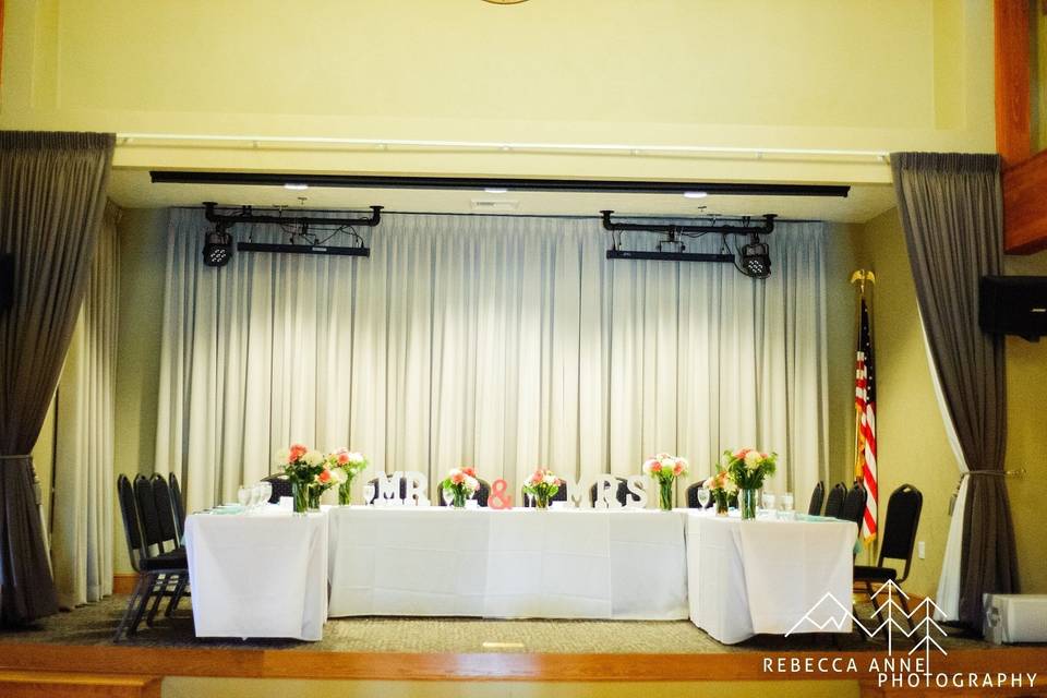 Head Table on the Stage
