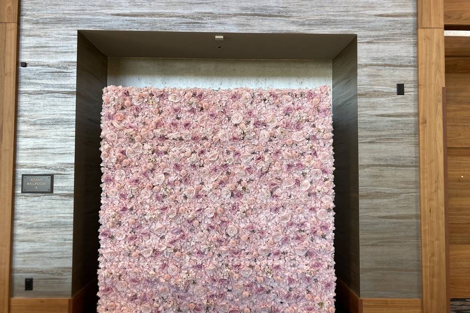 Pink Flower Wall