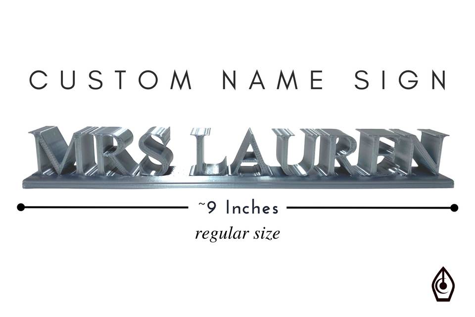 Silver Regular Name Sign