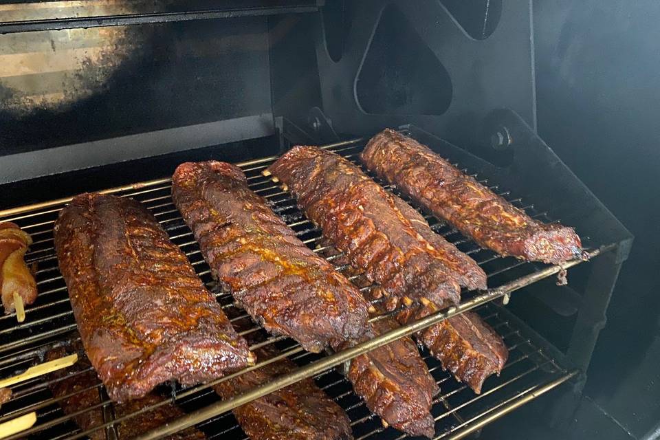 Ribs on the Smoker