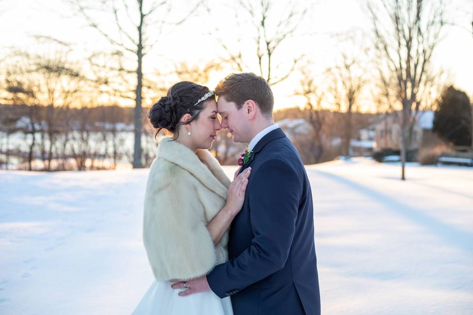 Bride & Groom Sunset