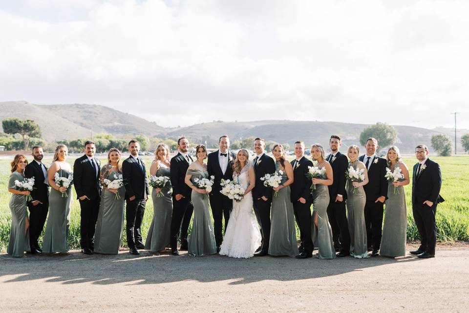 The whole bridal party