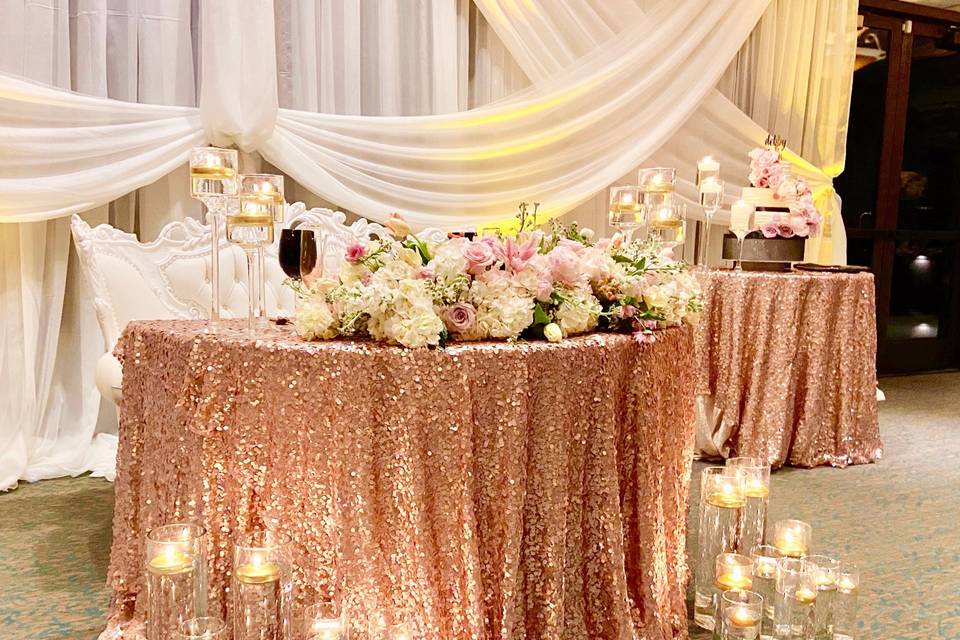 Elegant rose gold wedding