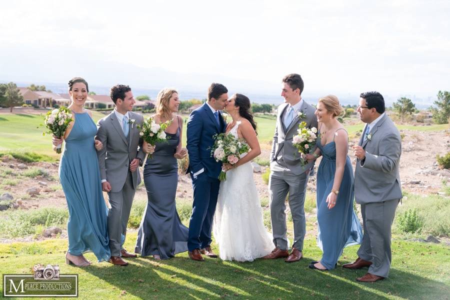 Blue & greenery wedding