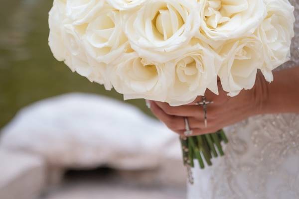 White rose bouquet