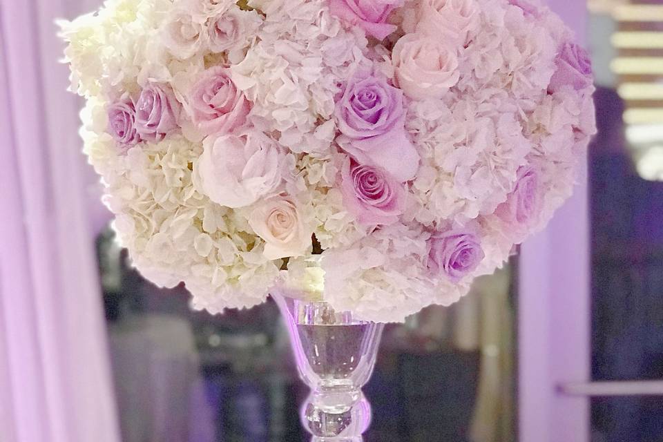 Elegant tall centerpiece