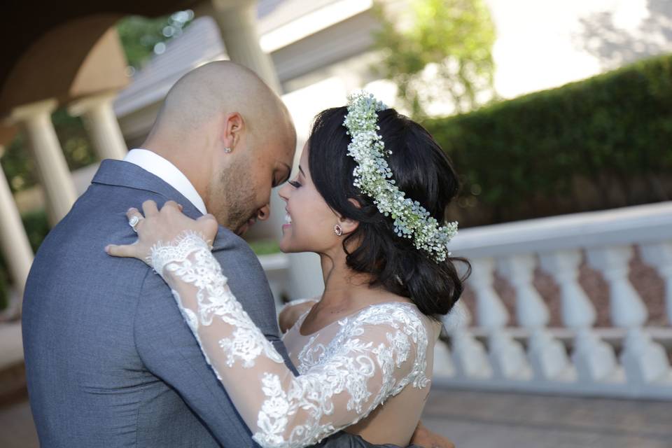 Baby's breath hair wreath