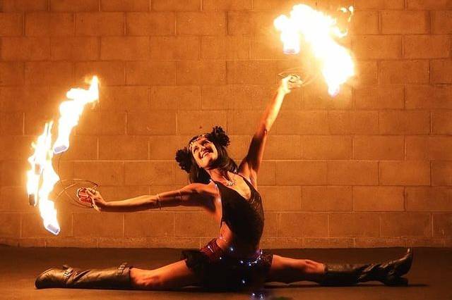 Fire dancer