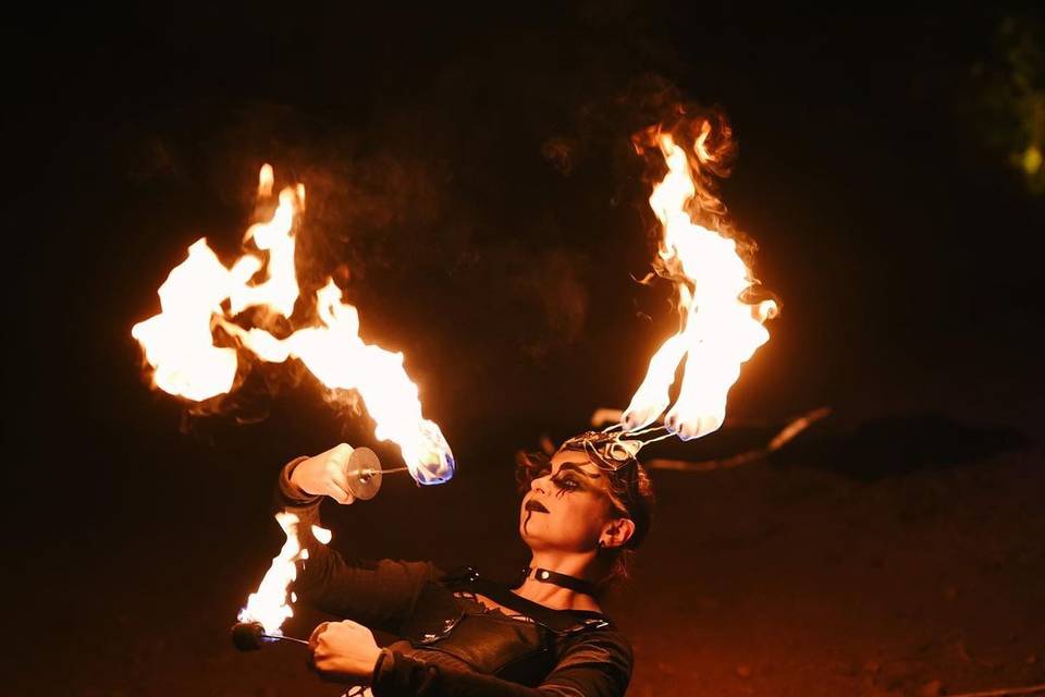 Fire dancer