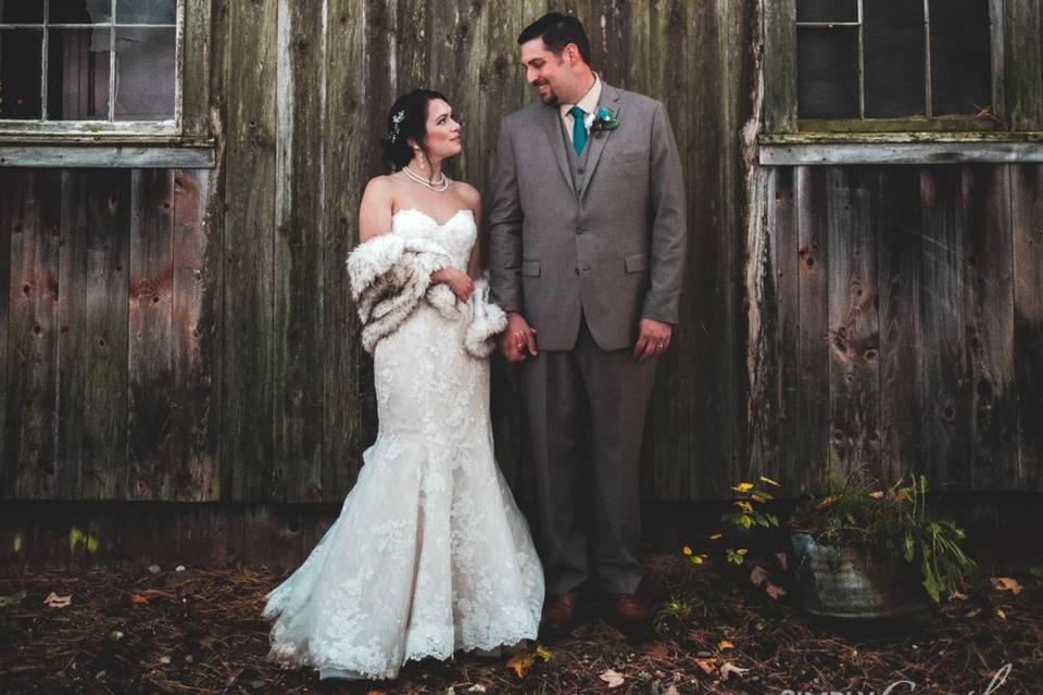 Wooden building backdrop