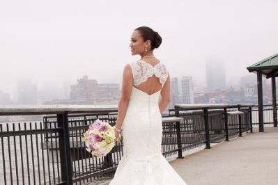 Bride with bouquet