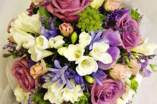 Purple spring bouquet