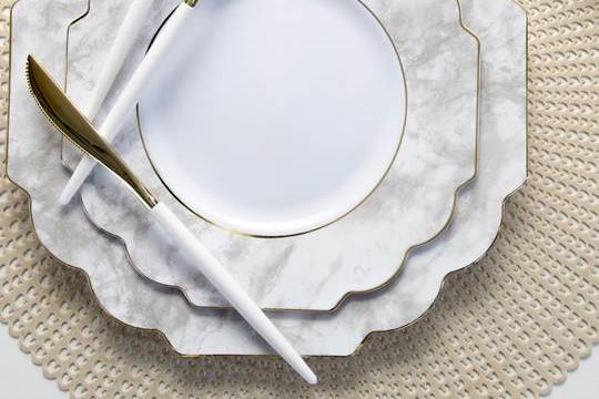 Scallop Marble Tableware