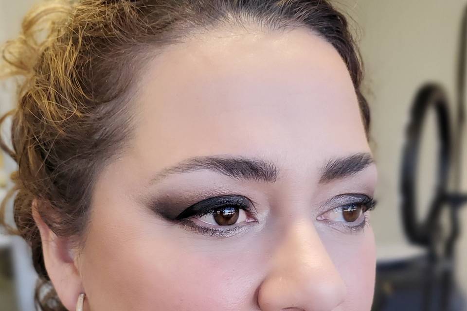 Dramatic bridal look