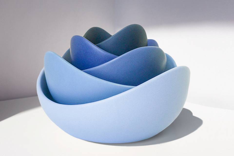 Azure Blue Natalia Bowls