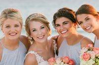 Bride with her bridesmaids