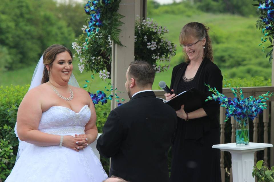 Smiling bride