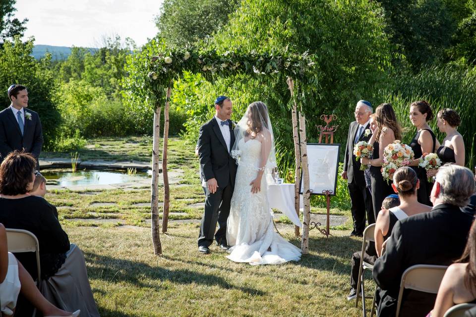 Outdoor ceremony by the water