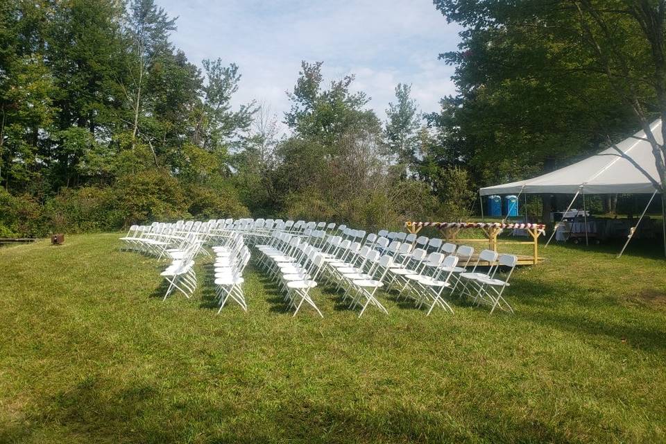 Ceremony facing Pond