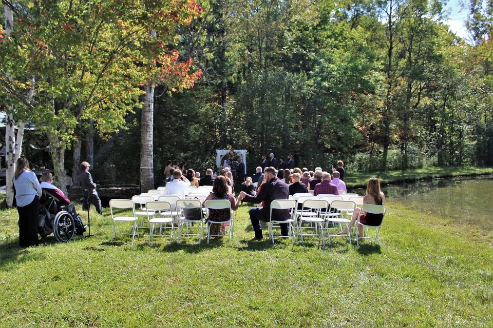 Pond Ceremony Set Up Idea