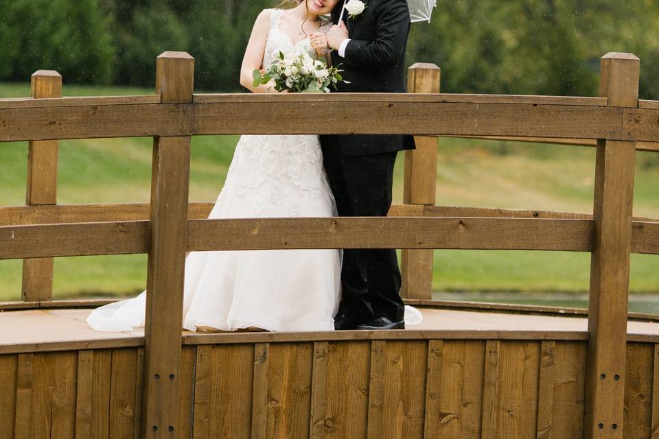 Rainy wedding day