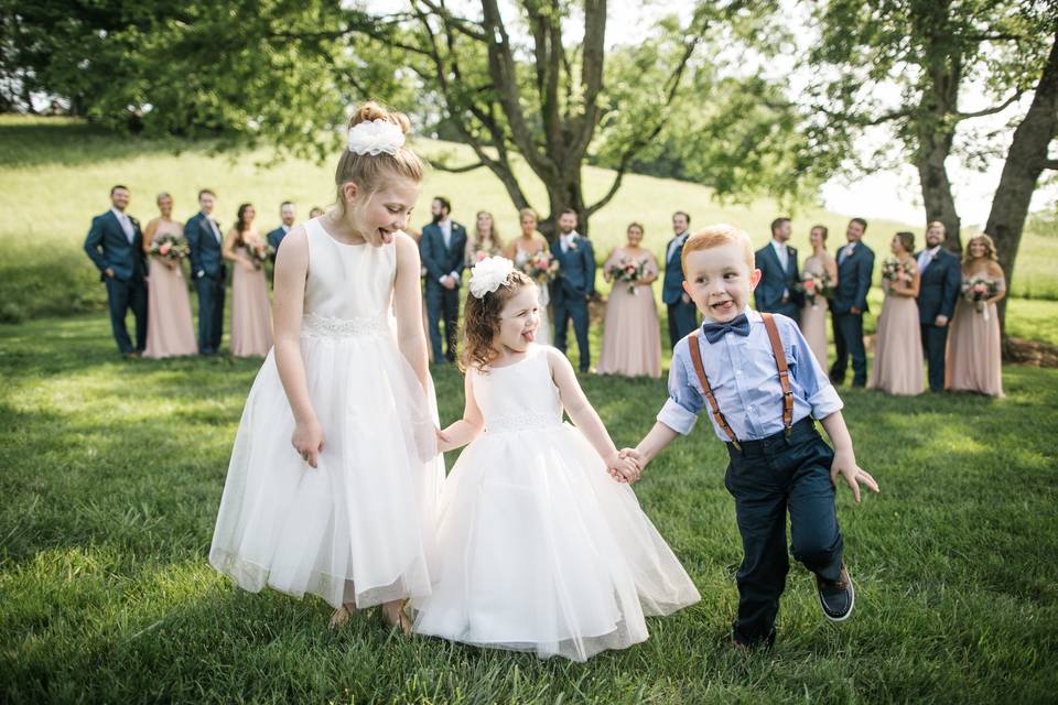 Flower girls and ring bearer