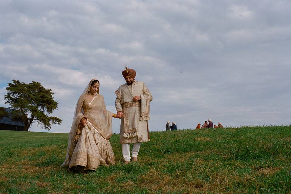 Couple Strolling the Grounds