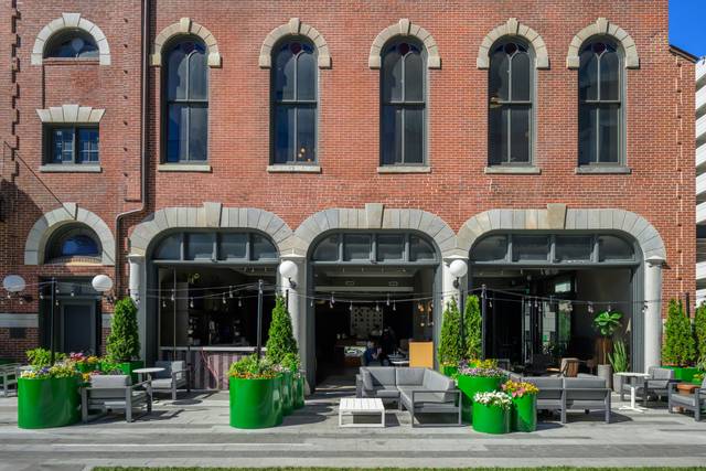Outdoor plaza area