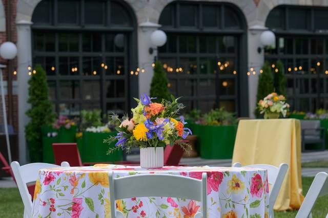 Outdoor cocktail setup