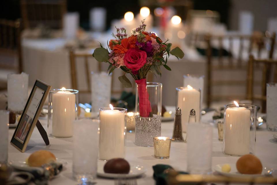 Upclose table setup