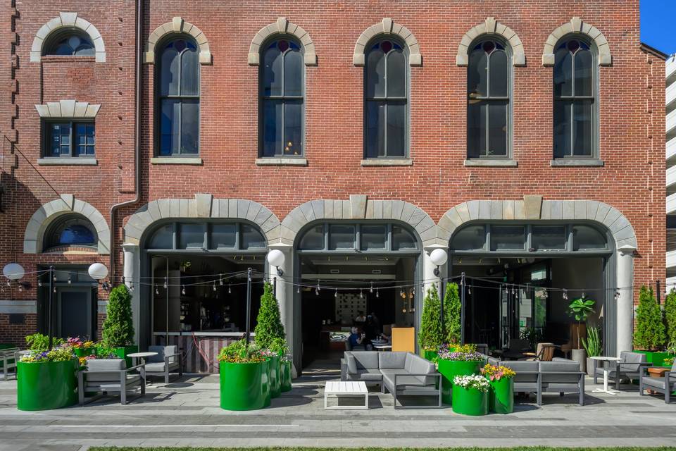 Outdoor plaza area