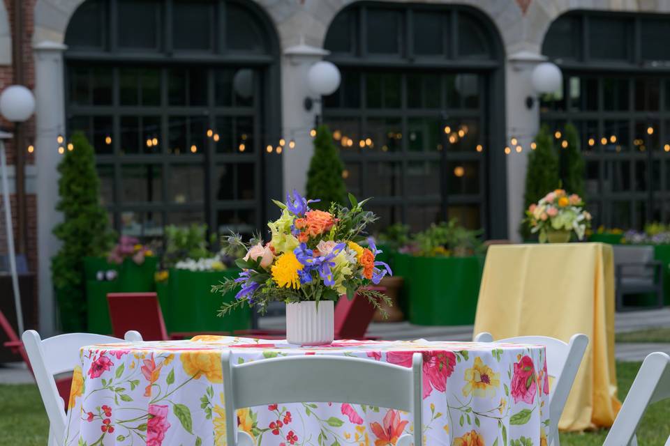 Outdoor cocktail setup