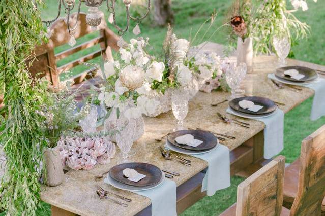 Wedding table setting