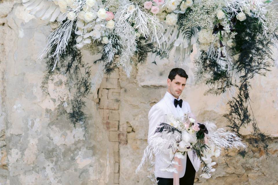 Groom waiting for the bride