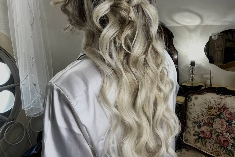 Boho half up