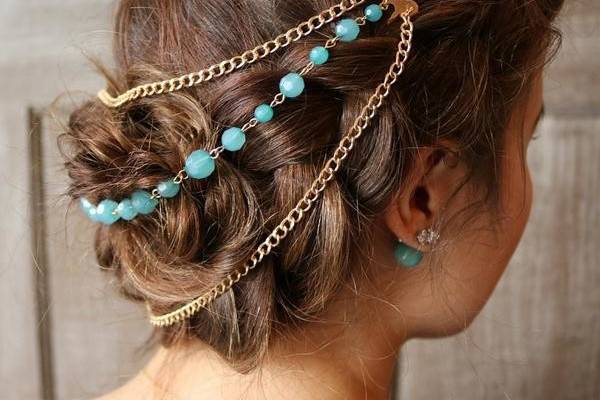 Gorgeous over an updo, headchains available in a variety of styles from $20-$28. Plus, for each headband sold, Headbands of Hope donates one to a child with cancer.