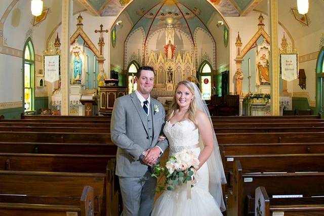 At the church