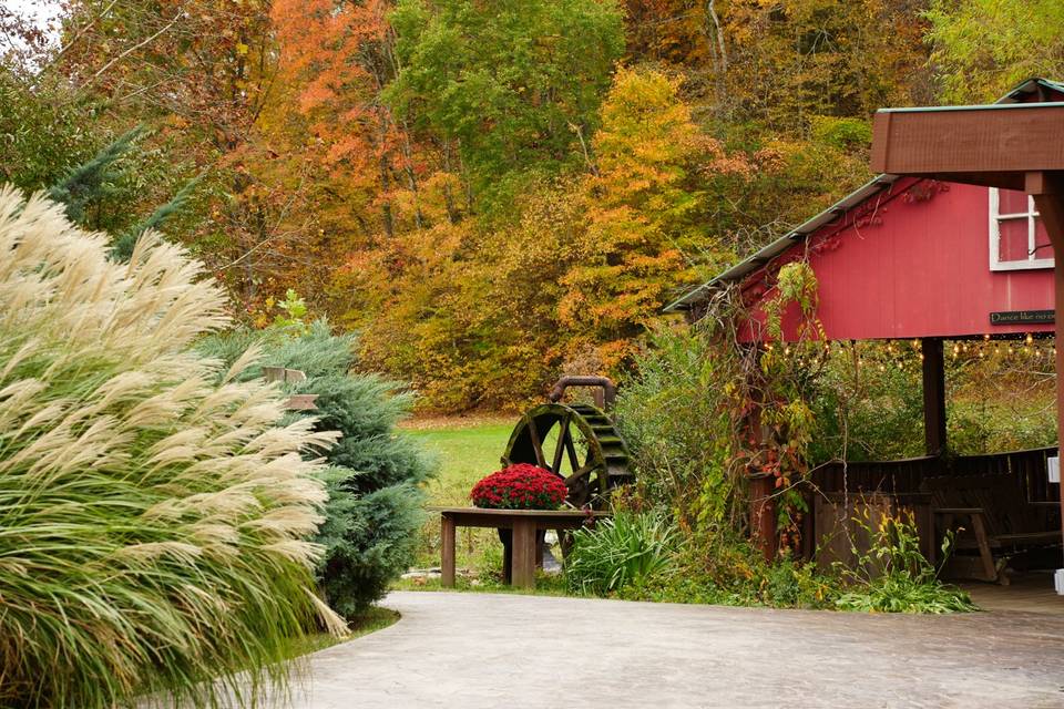 Outdoor country reception spac